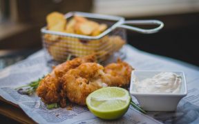 SUPPORT FOR SMALLER FISH AND CHIP PORTIONS