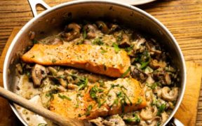 PAN-FRIED TROUT WITH MUSHROOMS
