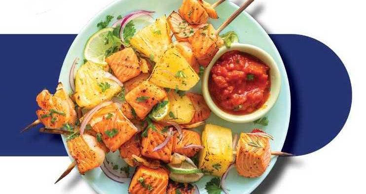 SALMON & PINEAPPLE SKEWERS