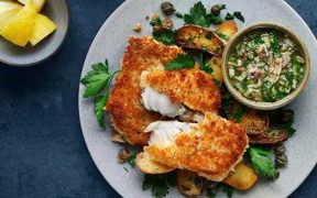 BAKED SAITHE WITH APPLE VINAIGRETTE