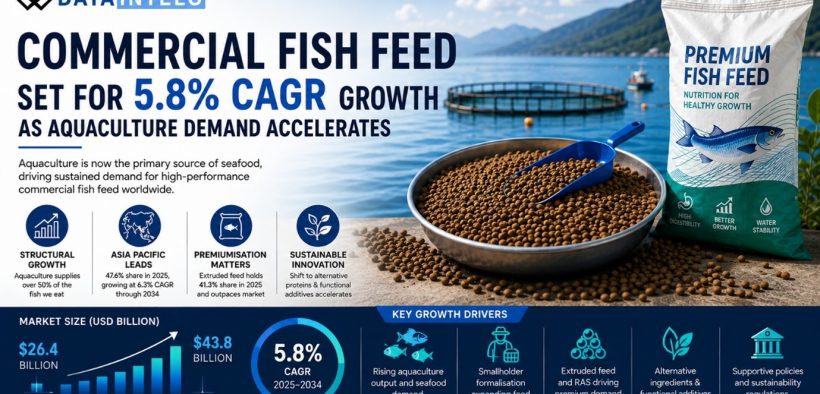 COMMERCIAL FISH FEED SET FOR 5.8% CAGR GROWTH