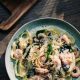 CREAMY TAGLIATELLE WITH PRAWNS AND SPINACH