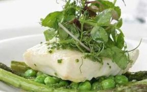 HALIBUT WITH FRESH VEGETABLES