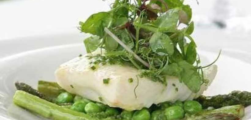 HALIBUT WITH FRESH VEGETABLES