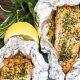 SALMON GRILLED IN FOIL WITH VEGETABLES(1)